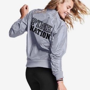NWT Victorias Secret PINK Perforated Bomber Jacket